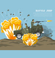 military army battle environment flat poster vector image