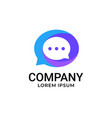 speech bubble modern concept logo design vector image vector image