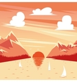 summer sunset vector image