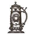 beer mug logo design template oktoberfest vector image