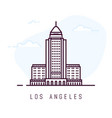 los angeles line style building vector image vector image
