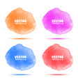 set of bright colorful watercolor circle stains vector image vector image