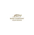 simple and modern line art boat logo design vector image