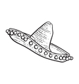 traditional mexican wide brimmed sombrero hat vector image