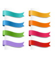 colorful ribbon set isolated white background vector image