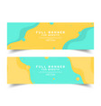 full banner for website modern art design fluid vector image
