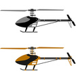 helicopter rc model icons vector image
