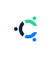 c letter people person logo icon vector image