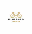 dog coat arms logo icon vector image vector image