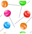 lollipops as seamless pattern colored set vector image vector image