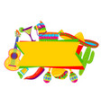cinco de mayo greeting card mexican holiday items vector image