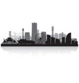 yokohama japan city skyline silhouette vector image