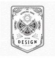 set vintage linear thin line geometric shape vector image vector image