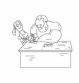 tattoo saloon scene hand drawn vector image