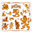 heraldic lions vector image