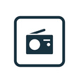 radio icon rounded squares button vector image
