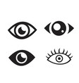 eyes and eye icon set collection vector image
