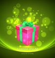 gift box with magic particles background vector image