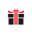 gift - icon on white background vector image vector image