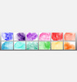 set bright colorful watercolor background vector image