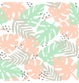 tropical leaves summer seamless pattern vector image