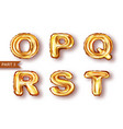 alphabet golden balloons realistic vector image