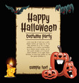 a poster on the theme of the halloween holiday vector image vector image