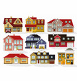 city houses vector image