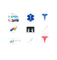 medical icons vector image