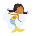 mermaid african character beautiful girl sea nymph vector image vector image