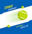 tennis championship poster vector image vector image