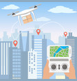 hands launching delivery vector image