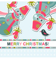 template christmas greeting card vector image