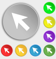 cursor arrow icon sign symbols on eight flat vector image