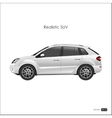 realistic model of suv on white background vector image