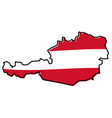 simplified map of austria outline with slightly vector image
