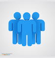 three-dimensional people group teamwork concept vector image