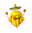 3d cinco de mayo party poster banner vector image