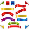 big color ribbons set vector image