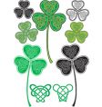 celtic leaf logos vector image vector image