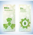 nature abstract eco banners set vector image