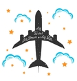 messy hand drawn travel poster vector image