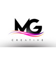 mg logo letter design icon letters vector image