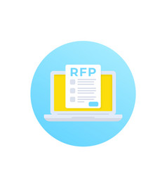 Rfp request for proposal Royalty Free Vector Image
