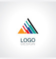 triangle stripe logo vector image