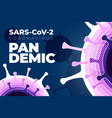 coronavirus covid19-19 sars-cov-2 on a blue vector image