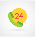 phone support 24 hour trendy symbol vector image vector image