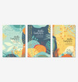 colorful set with summers landscape vector image vector image