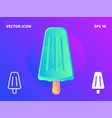 ice cream minty cone on a stick vector image vector image