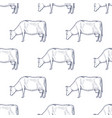 cow vintage engraved seamless pattern vector image vector image